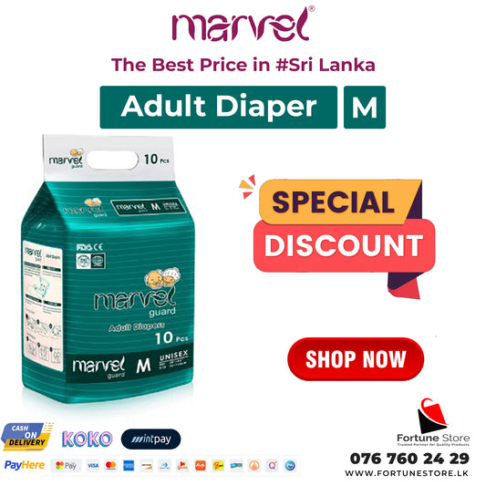 Marvel Guard Unisex Adult Diapers Medium Size (30-45 inch Waist) 10pcs | Comfortable & Reliable Protection