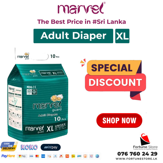 Marvel Guard Unisex Adult Diapers XL Size (50-65 inch Waist) 10pcs | Comfortable & Reliable Protection