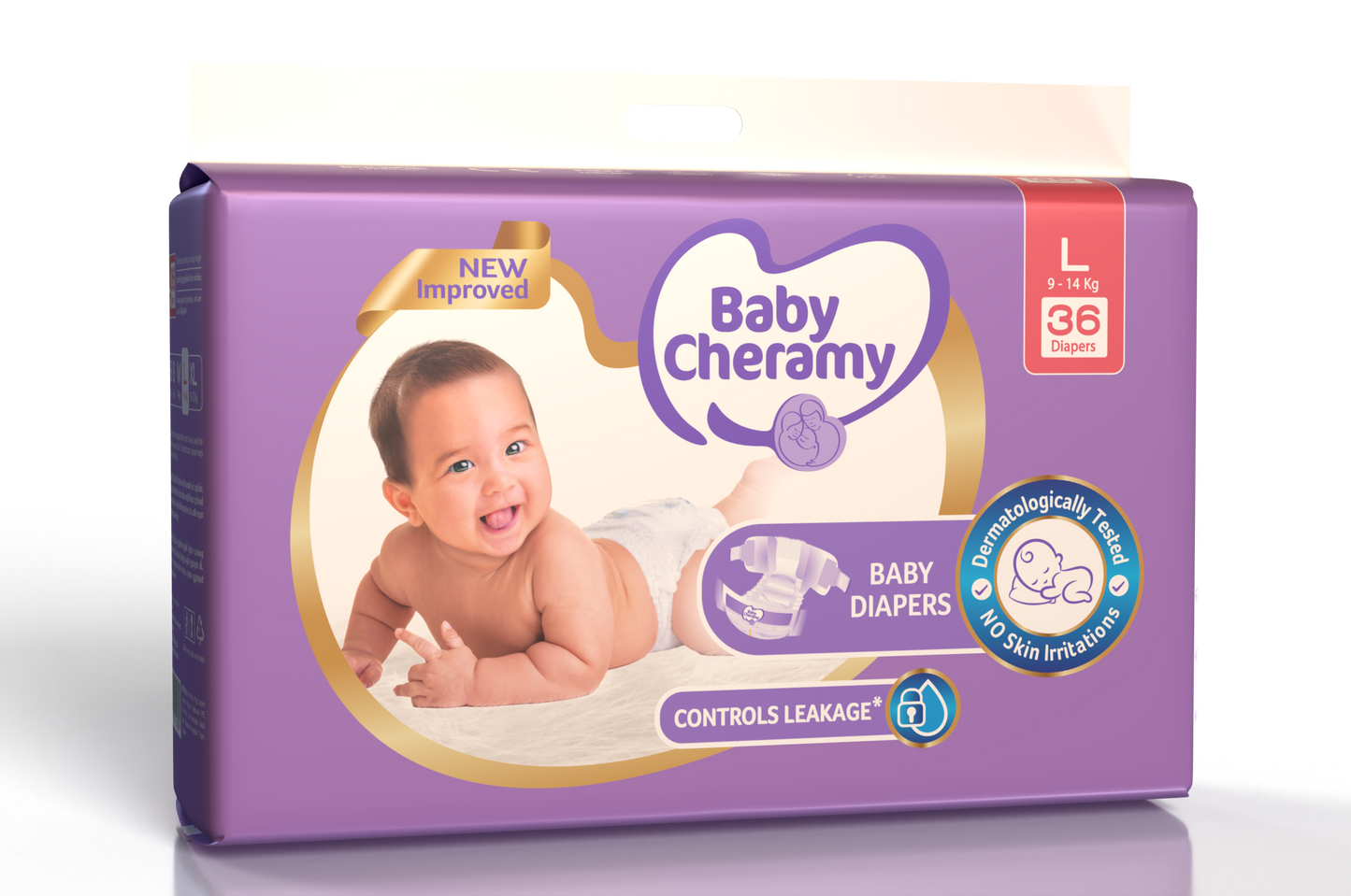 Baby Cheramy Diaper Large 12pcs | 36Pcs 9–14Kg | Soft Comfort & Reliable Protection for Growing Babies - Fortune Store