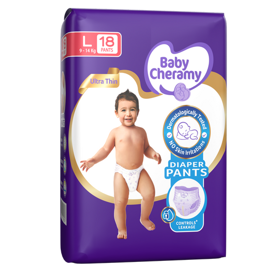 Baby Cheramy Diaper Pants Large 18Pcs | 36pcs 9–14Kg | Easy Wear, All-Day Comfort & Leak Protection