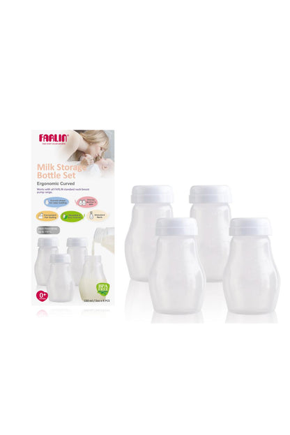 Farlin Milk Storage Bottles 150ml 4pcs Pack – Safe, Convenient & Hygienic Breast Milk Storage - Fortune Store