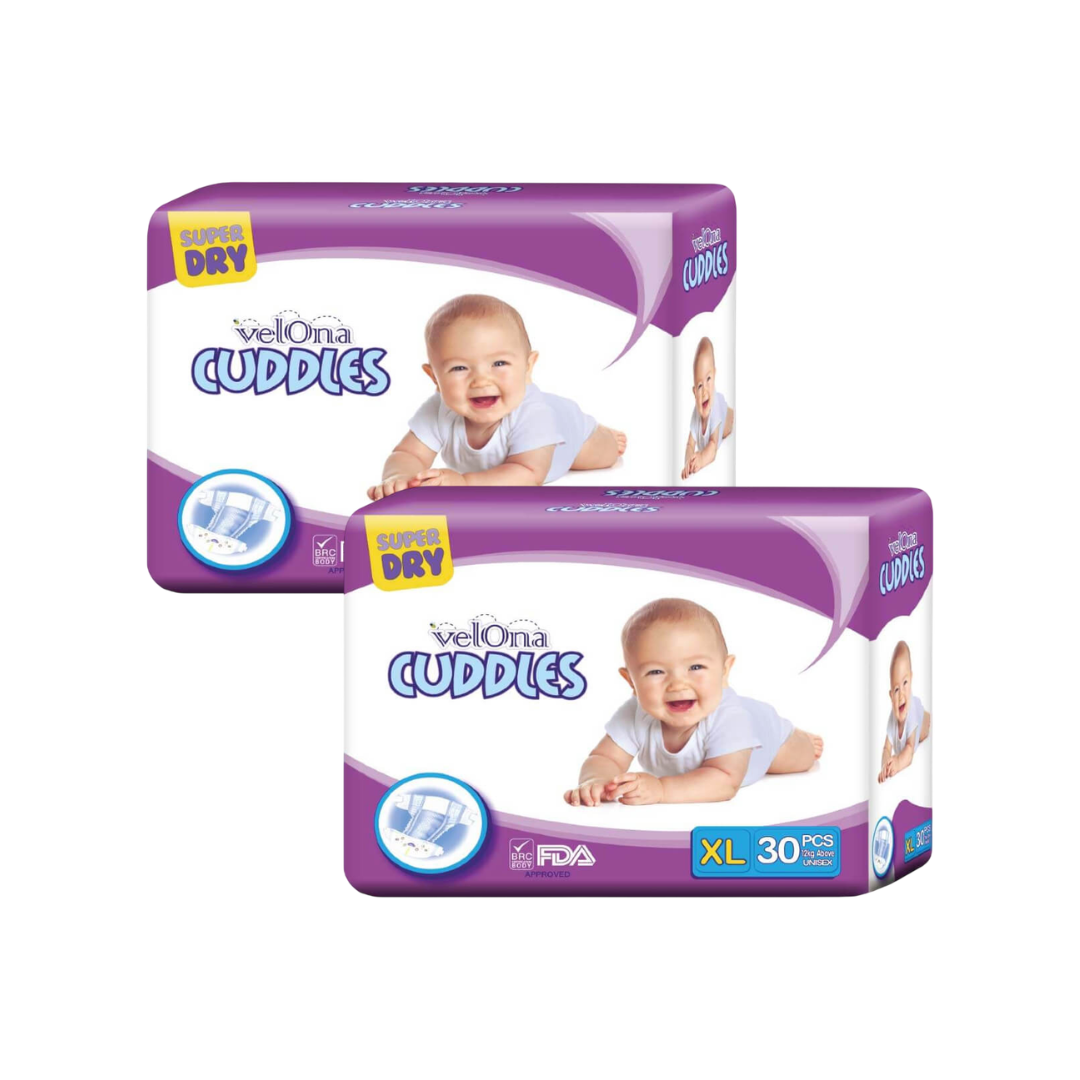 Velona Cuddles XL Classic Diaper 30 / 60 / 90 / 120 Pcs | 13-17kg - Fortune Store