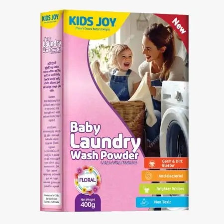 Kids Joy Baby Laundry Wash Powder – Floral | 400g / 1kg | Gentle, Safe & Effective Cleaning for Baby Clothes