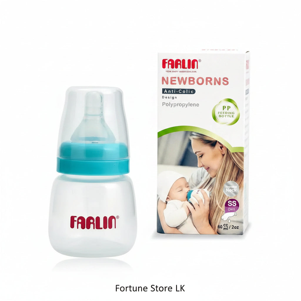 Farlin Standard Neck PP Newborn Bottle 60ml - Safe & Comfortable Feeding for Newborns - Fortune Store