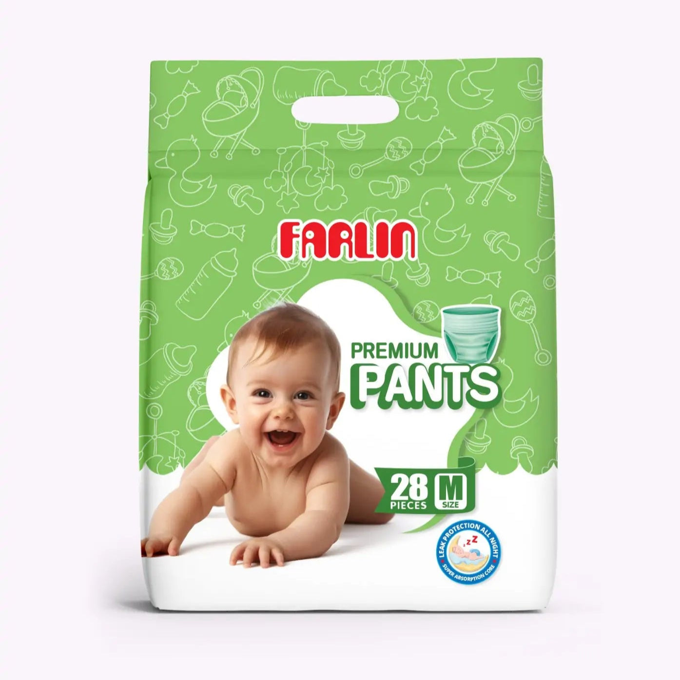 Farlin Diaper Pants Medium (28pcs | 5-10kg) | Ultra-Soft, Leak-Proof & Comfortable Fit | Free Delivery - Fortune Store