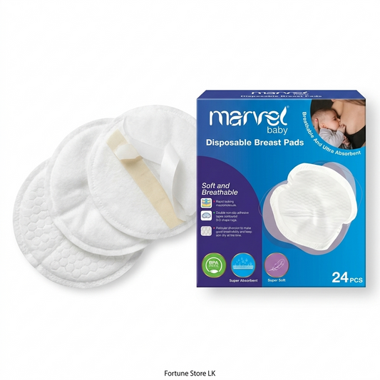 Marvel Baby Disposable Breast Pads 24 Pcs | Soft, Breathable & Super Absorbent Nursing Pads - Fortune Store