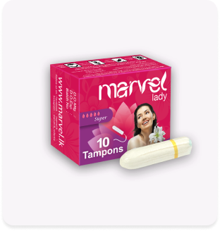 Marvel Lady Tampons 10 Pcs Regular & Super Flow | Comfort & Protection for Women