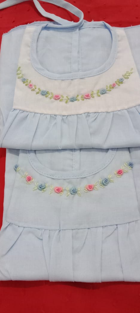 Baby York Dress with Hand Embroidery (3-6 Months) – Charming Style for Tiny Smiles - Fortune Store