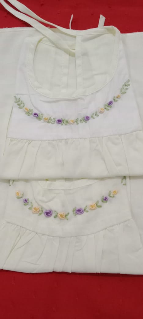 Baby York Dress with Hand Embroidery (3-6 Months) – Charming Style for Tiny Smiles - Fortune Store