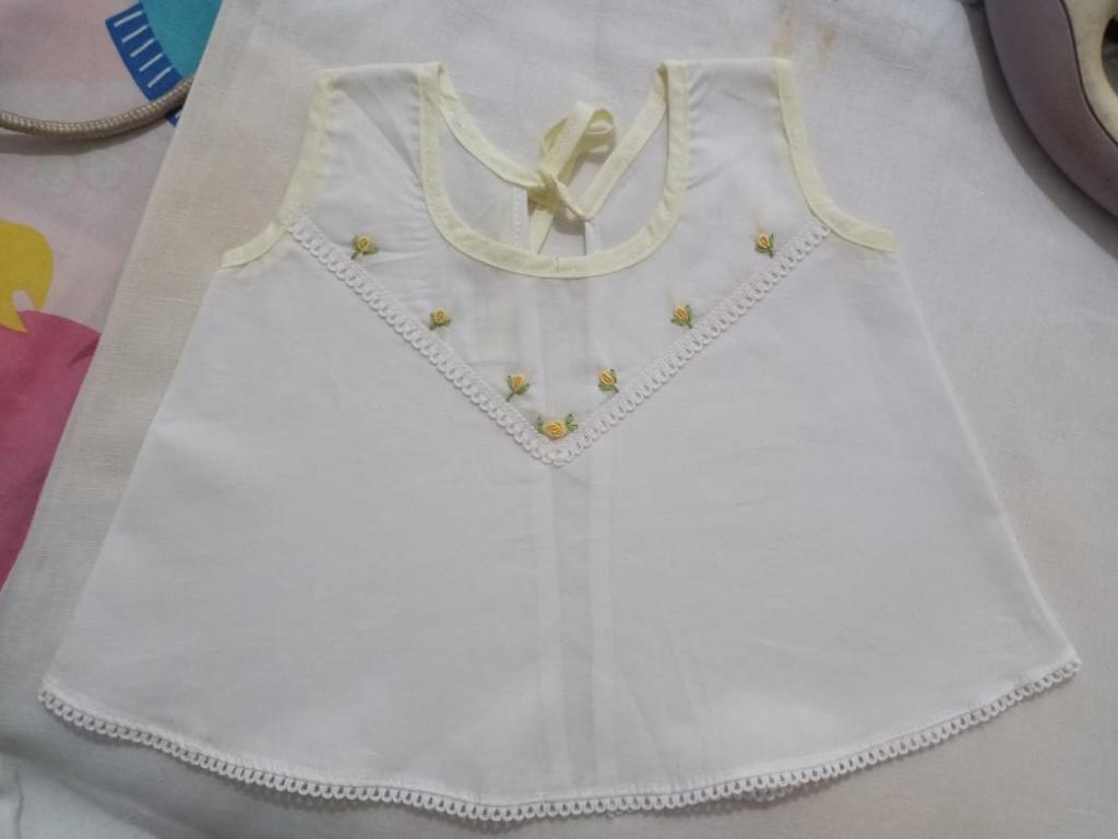 Newborn Lace Dress with Hand-Embroidered Flowers (0-4 Months) 6Pcs | Elegant Comfort for Little Wonders - Fortune Store