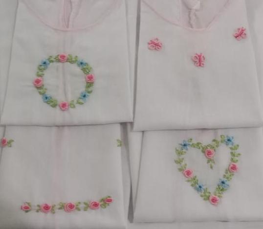 Newborn Baby Dress with Hand Embroidery (0-3 Months) 6Pcs | Delicate Comfort for Little Ones - Fortune Store