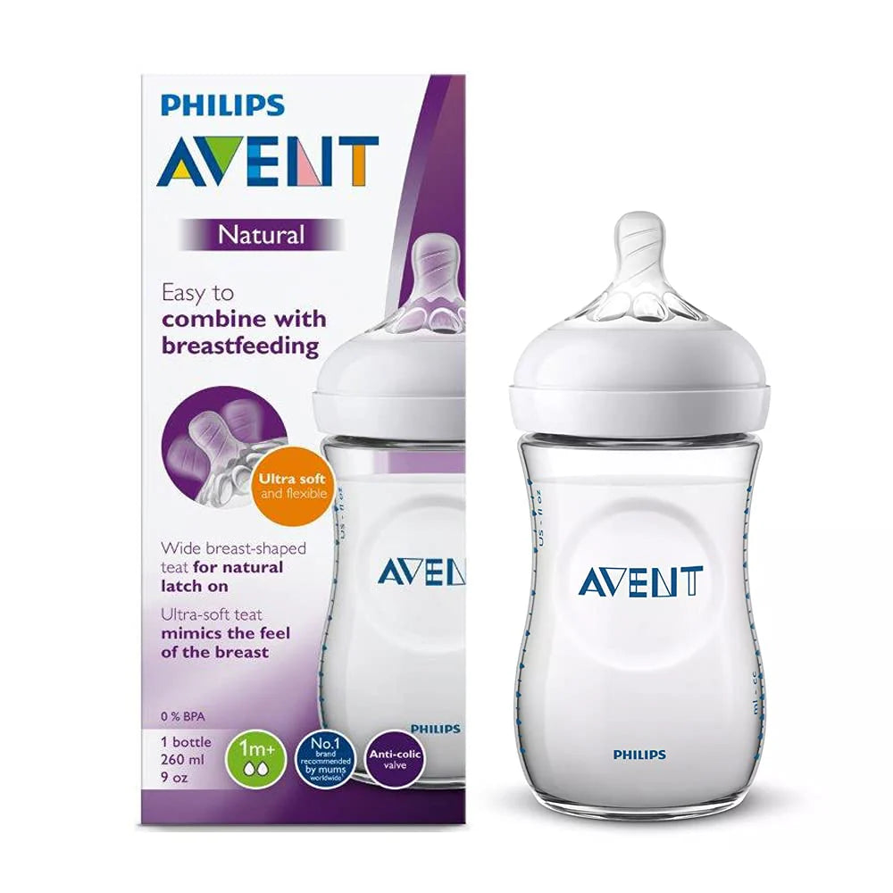 PHILIPS AVENT Natural Baby Bottle 260ml – Ideal for Growing Babies - Fortune Store