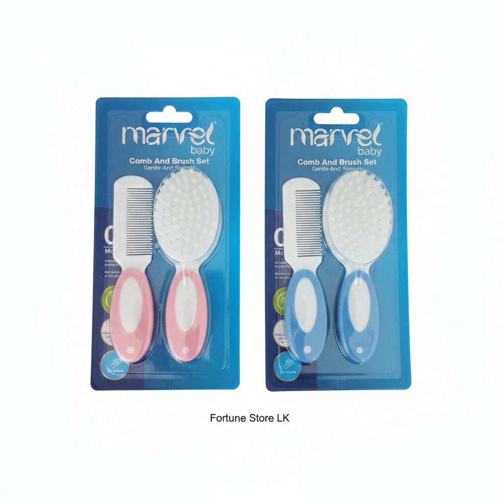 Marvel Baby Premium Brush and Comb Set | Ultra-Soft Bristles & Safe Rounded Teeth - Fortune Store