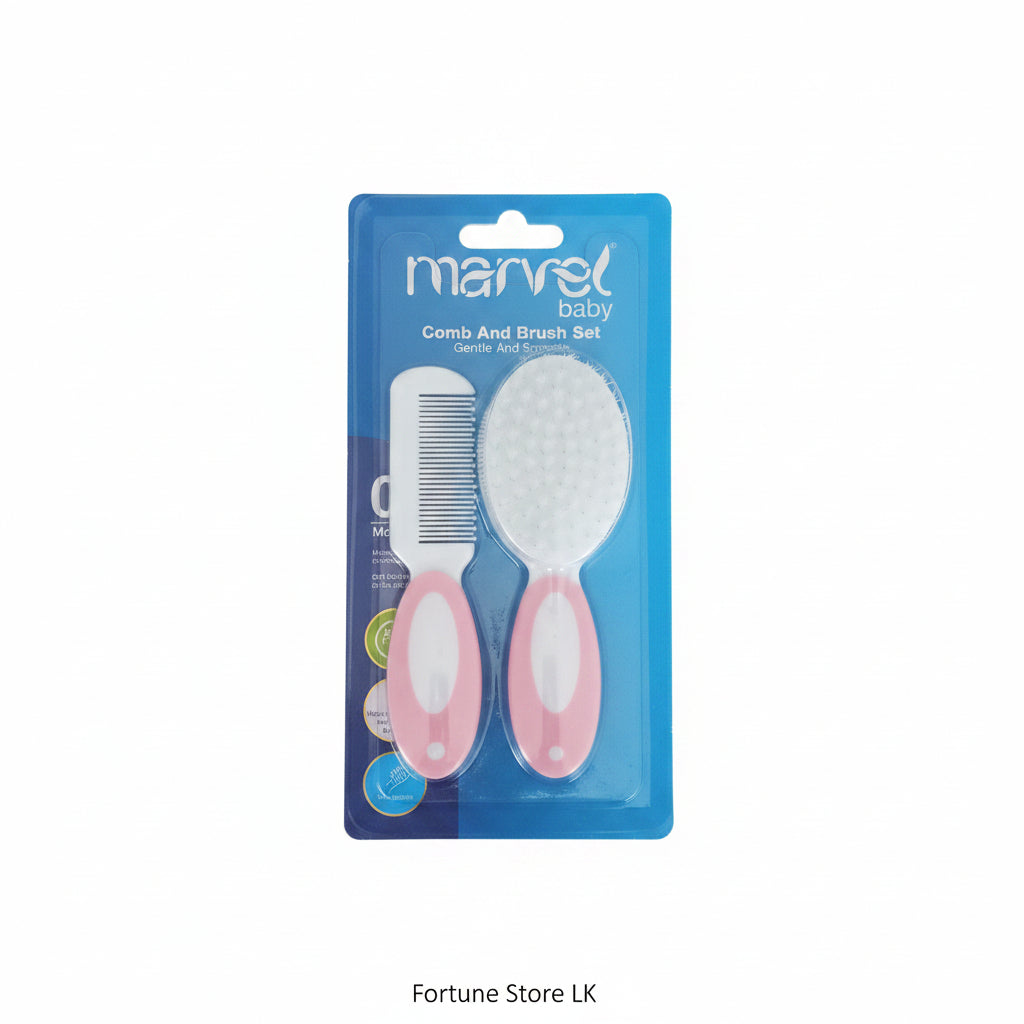 Marvel Baby Premium Brush and Comb Set | Ultra-Soft Bristles & Safe Rounded Teeth - Fortune Store