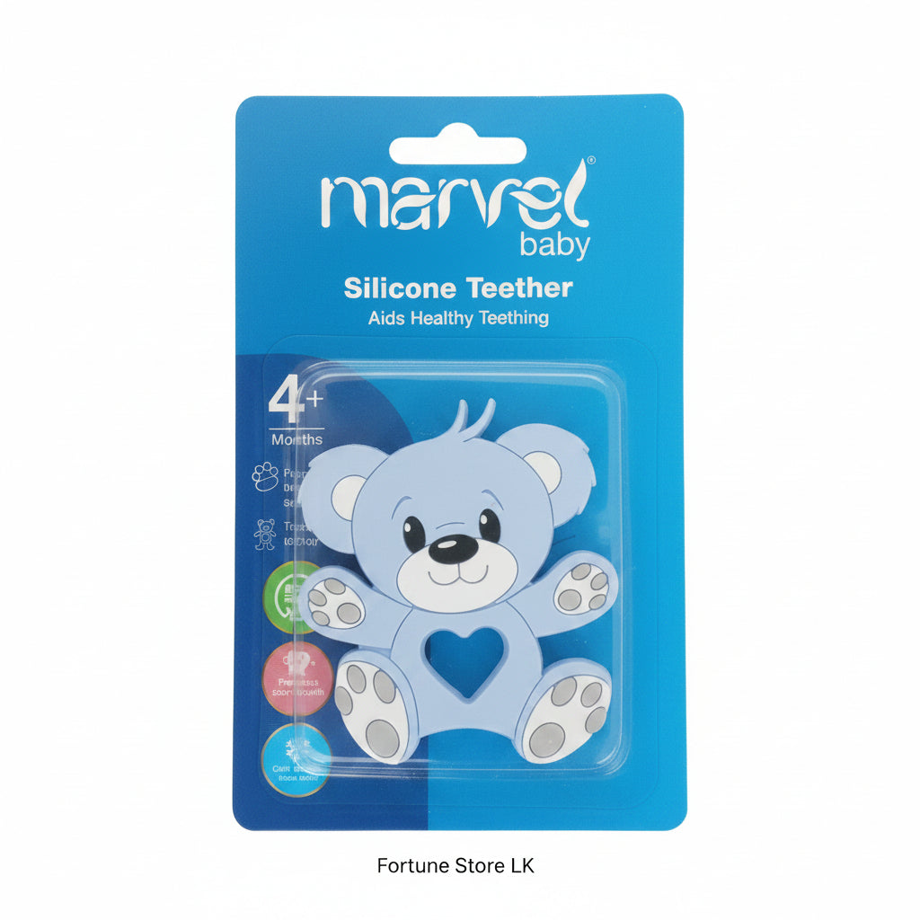 Marvel Baby 100% Food-Grade Silicone Teether (4M+) – Soft Soothing Teething Toy for Babies