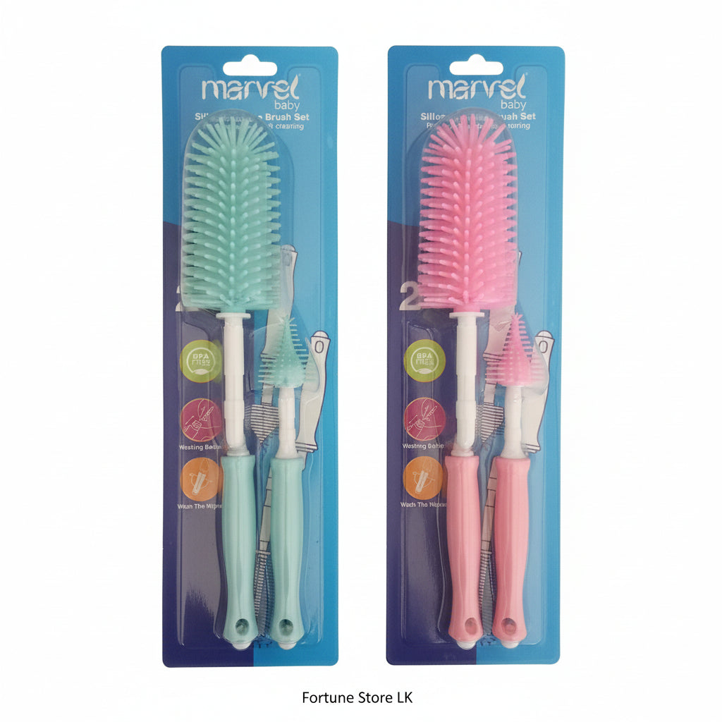Marvel Baby 2-in-1 Bottle and Nipple Brush | Scratch-Free Deep Cleaning BPA-Free