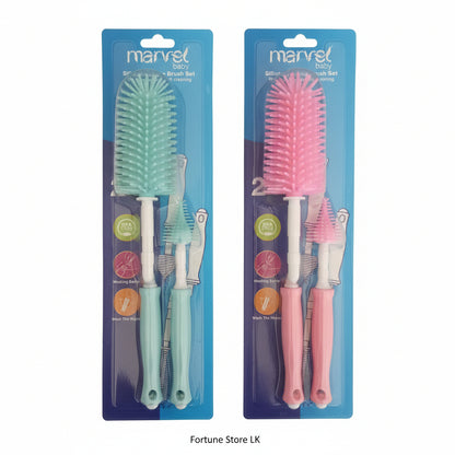Marvel Baby 2-in-1 Bottle and Nipple Brush | Scratch-Free Deep Cleaning BPA-Free