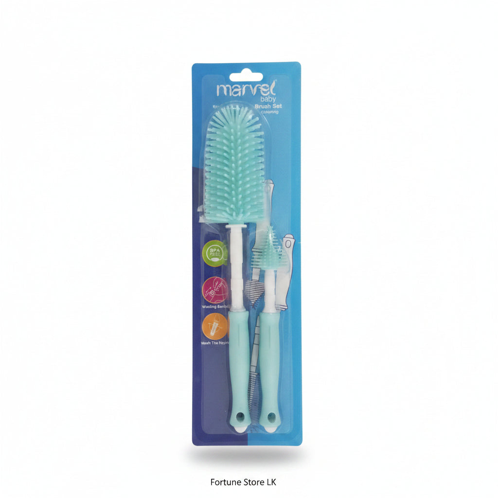 Marvel Baby 2-in-1 Bottle and Nipple Brush | Scratch-Free Deep Cleaning BPA-Free