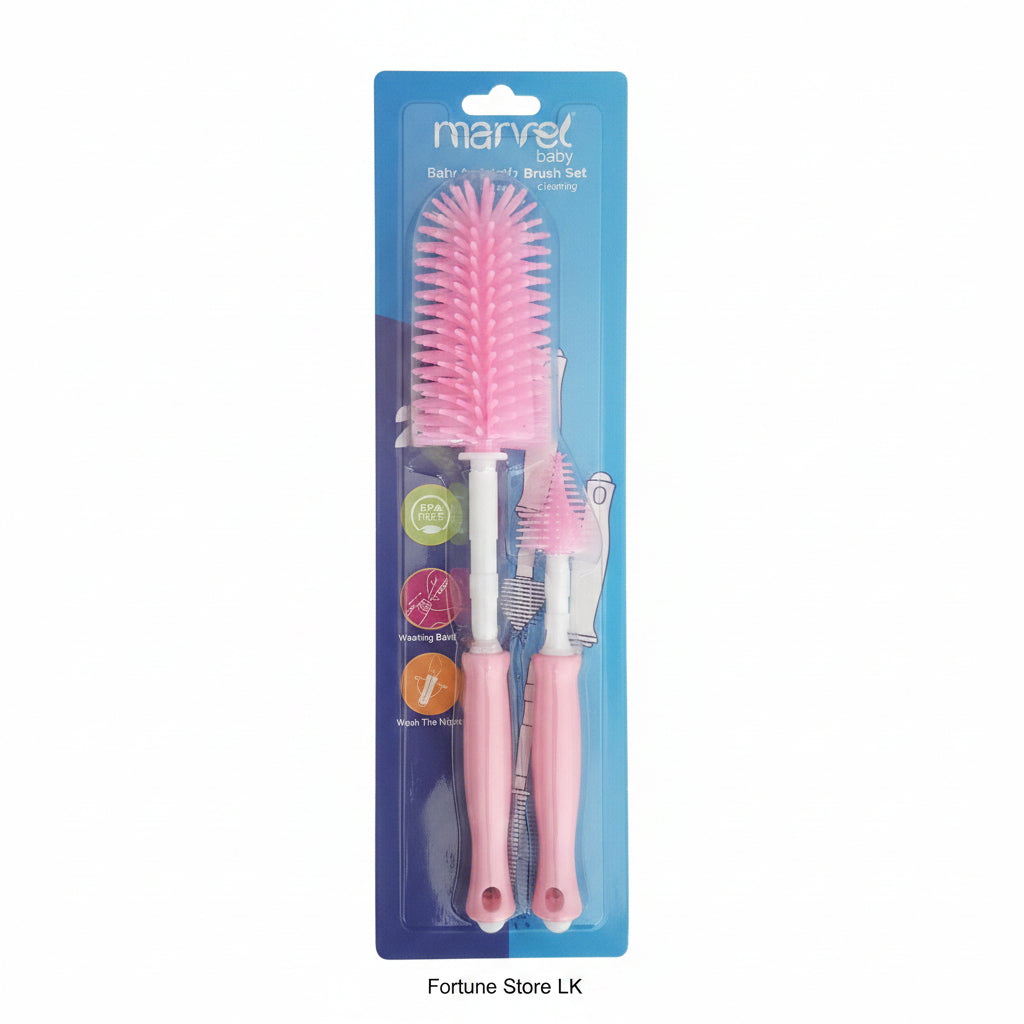 Marvel Baby 2-in-1 Bottle and Nipple Brush | Scratch-Free Deep Cleaning BPA-Free