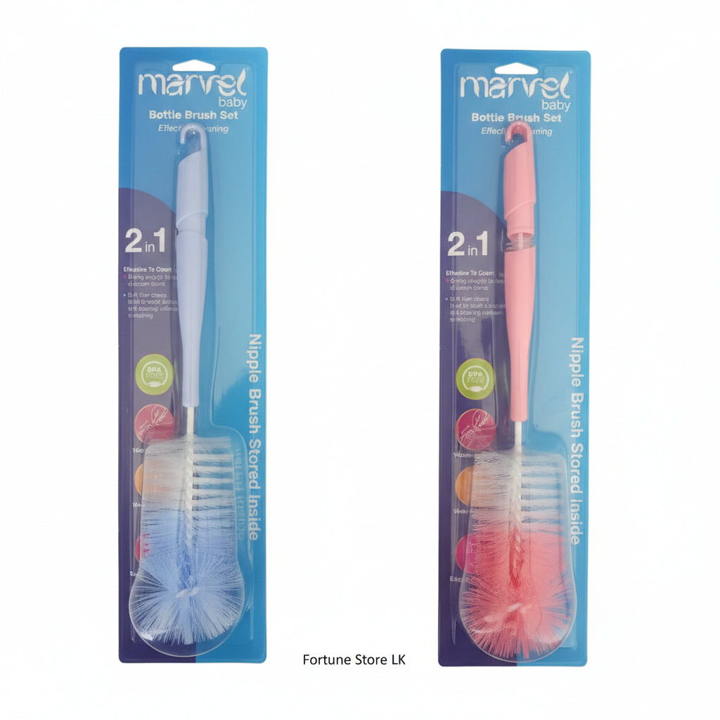 Marvel Baby 2-in-1 Bottle and Nipple Brush | Flawlessly clean, from bottle base to nipple tip. BPA-Free