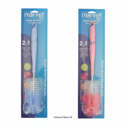Marvel Baby 2-in-1 Bottle and Nipple Brush | Flawlessly clean, from bottle base to nipple tip. BPA-Free
