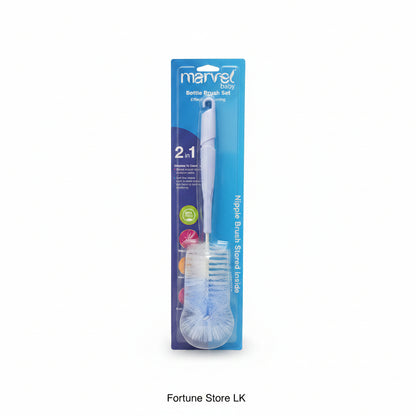 Marvel Baby 2-in-1 Bottle and Nipple Brush | Flawlessly clean, from bottle base to nipple tip. BPA-Free