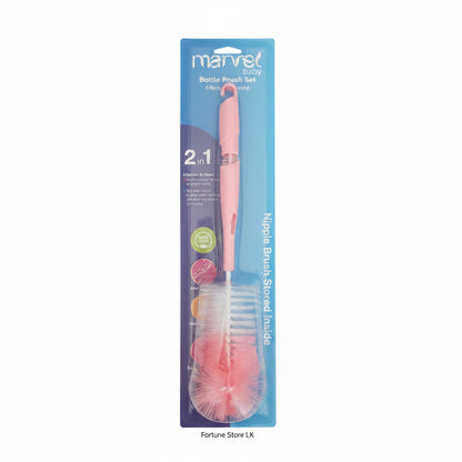 Marvel Baby 2-in-1 Bottle and Nipple Brush | Flawlessly clean, from bottle base to nipple tip. BPA-Free