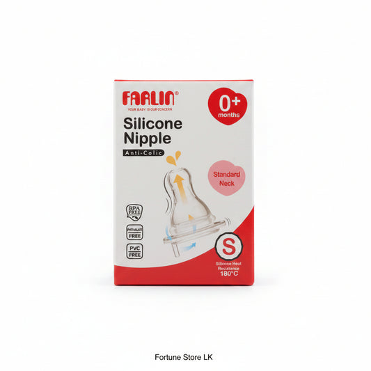 Farlin Standard Neck Anti-Colic Silicone Nipple 0m+ | 3m+ | 6m+ – Soft, Natural Feeding Teat - Fortune Store