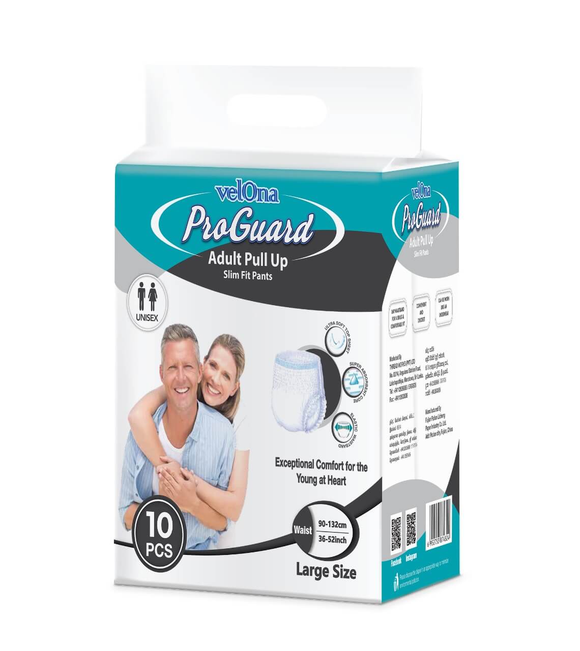 Velona Pro Guard Adult Diaper Pants Large 10pcs 36–52 Inch - Fortune Store