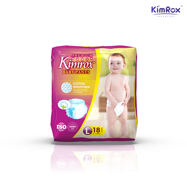Kimrox Baby Large Pants 9 - 14kg 18pcs / 54pcs / 72pcs | Gentle Care, Superior Protection | Free Delivery
