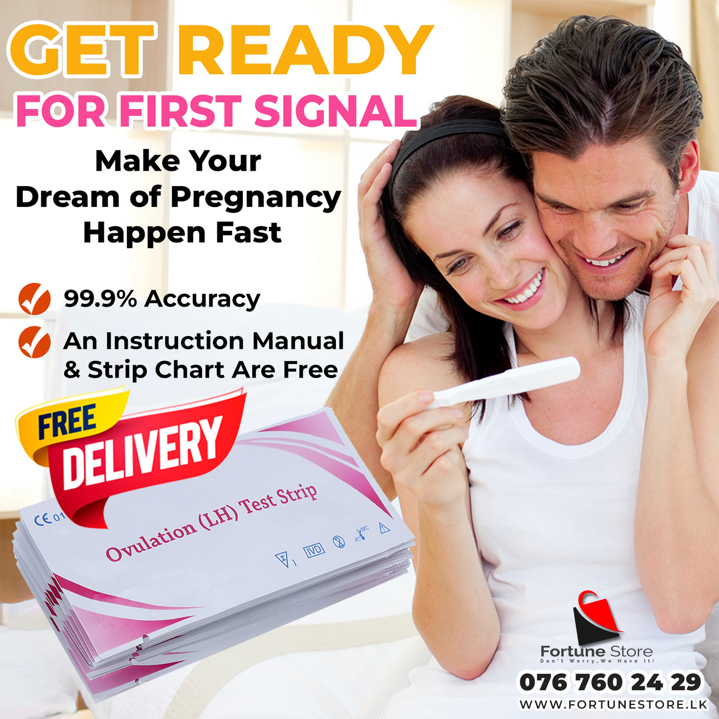 Accurate Ovulation Test Strips | Easy & Reliable Fertility Predictor | Free Delivery - Fortune Store