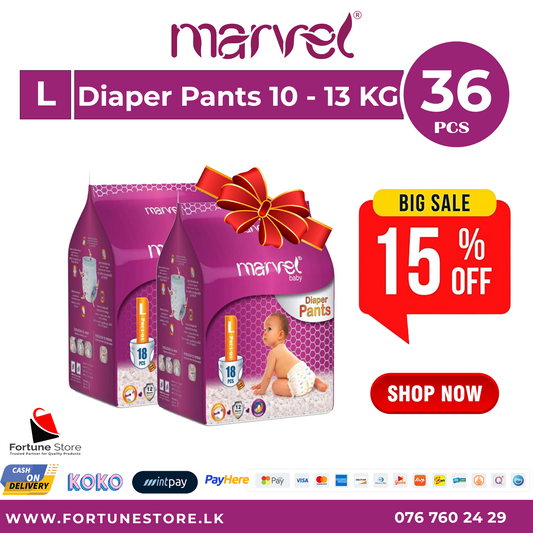 Marvel Baby Diaper Pants Large - 36pcs | Comfort and Convenience for Your Little One - Fortune Store