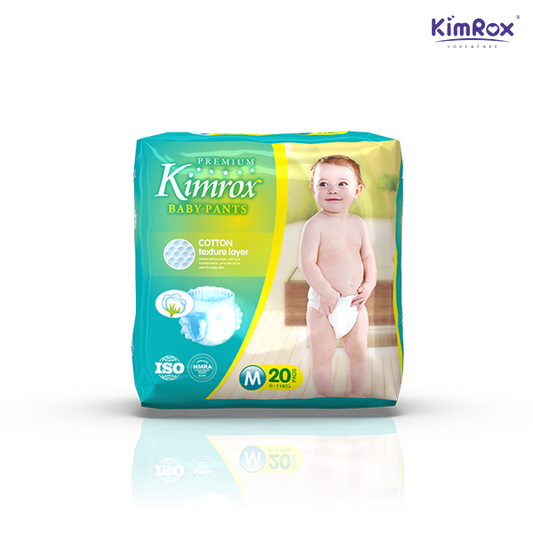 Kimrox Baby Medium Pants 6 - 11kg 20pcs / 60pcs / 80pcs | Gentle Care, Superior Protection | Free Delivery