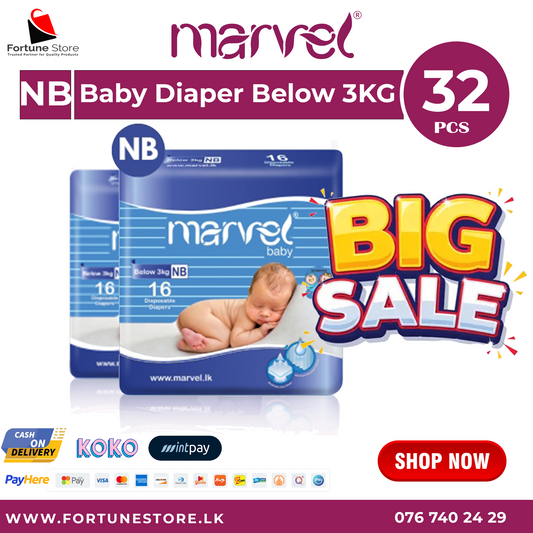 Marvel Newborn Baby Diapers - 16 | 32 | 48 pcs | Ideal Comfort & Protection for Babies