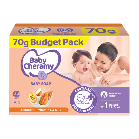Baby Cheramy Baby Soap Almond Oil & Milk 70g | Gentle Moisturizing Care for Soft Skin - Fortune Store