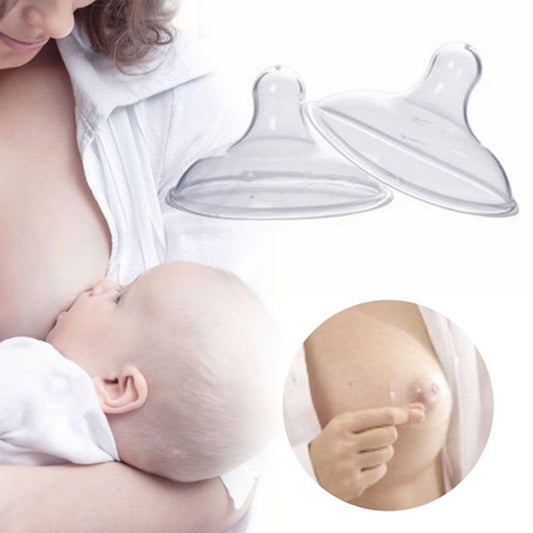 1 Pair of Silicone Nipple Shields Protection for Breastfeeding With Clear Carrying Case - FREE DELIVERY
