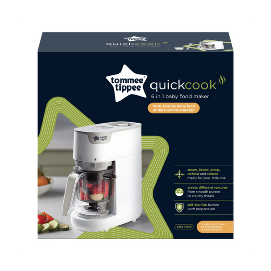 Tommee Tippee Quick Cook 6-in-1 Baby Food Maker | Make Fresh & Nutritious Baby Meals in Minutes! - Fortune Store