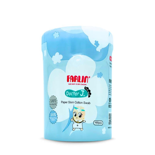 Farlin Doctor J Paper Stem Cotton Buds 100 Pcs | Safety and sustainability in every gentle swipe - Fortune Store