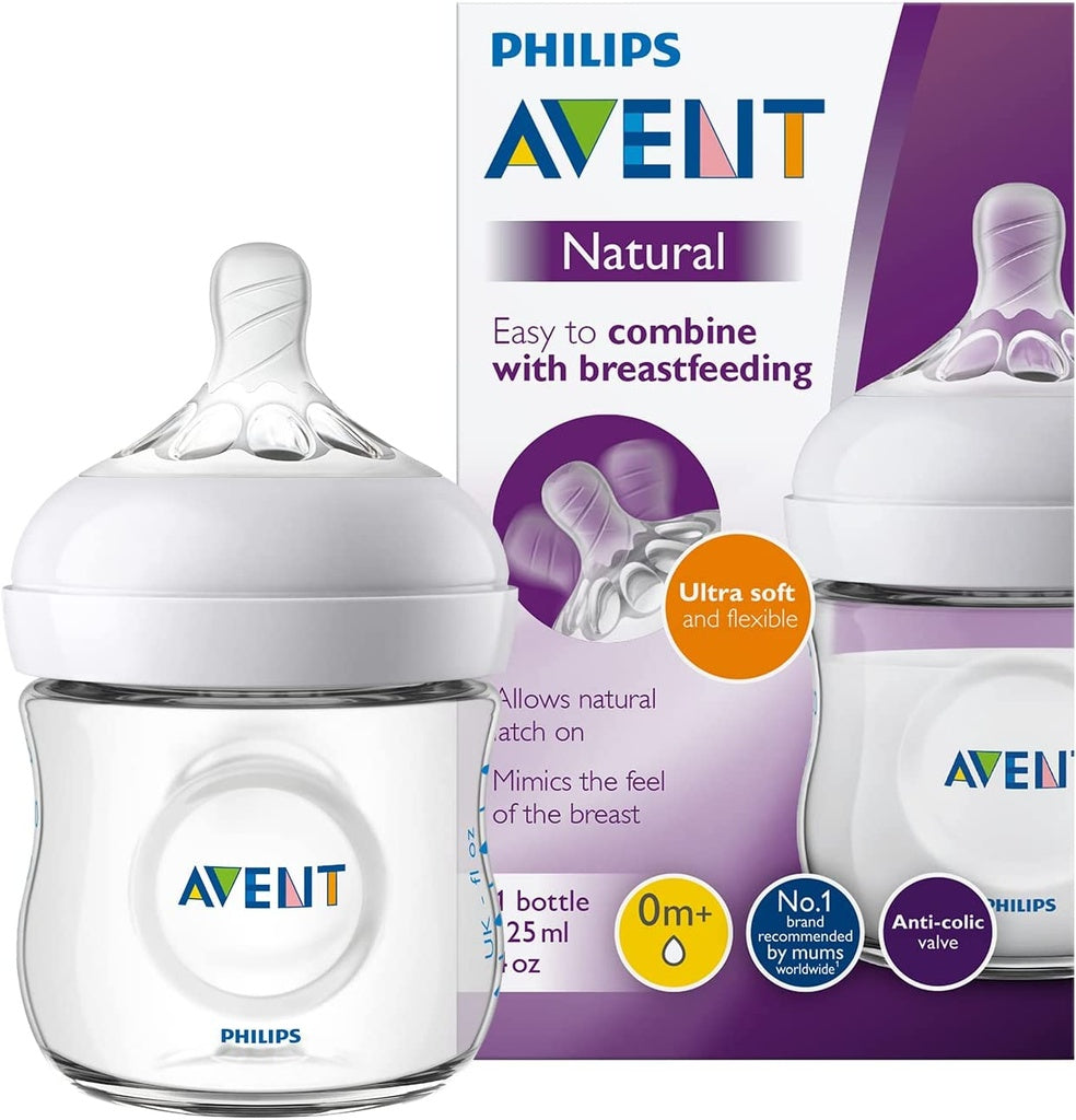 PHILIPS AVENT Natural Baby Bottle 125ml – Ideal for Newborns - Fortune Store