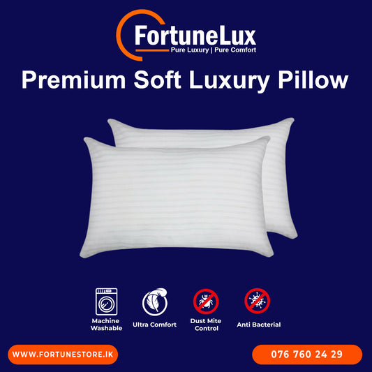 FortuneLux Luxury Premium Soft Pillows - Washable, Hypoallergenic, Ultra-Comfortable Bedding with Free Delivery - Fortune Store