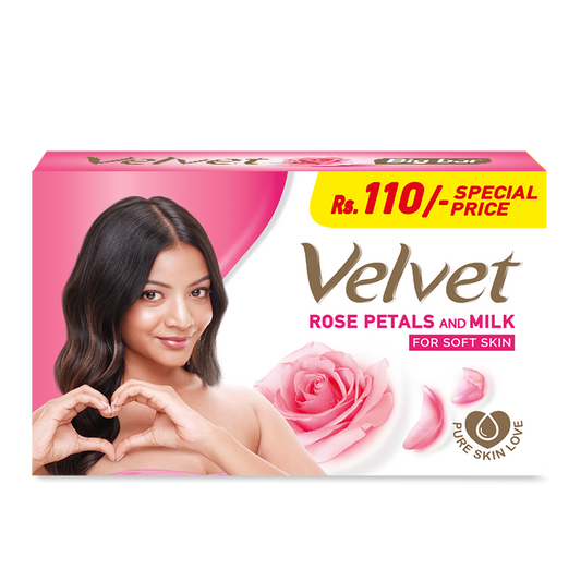 Velvet Soap Rose Petals & Milk 70g | Soft, Nourishing & Fragrant Skin Care - Fortune Store