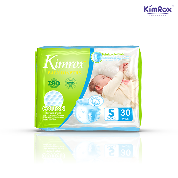 Kimrox Baby Small Diapers 3 - 8kg 30pcs / 90pcs / 120pcs | Gentle Care, Superior Protection | Free Delivery