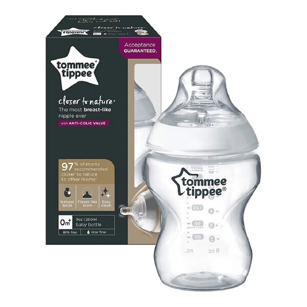 Tommee Tippee Closer to Nature Feeding Bottle 260ml: The Ultimate Feeding Solution for Your Baby - Fortune Store