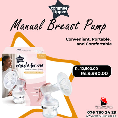Tommee Tippee Made for Me™ Single Manual Breast Pump | Convenient, Portable, and Comfortable | Free Delivery