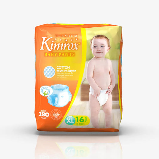 Kimrox Baby Pants XL 16 | 48 | 64 | 128 Pcs 13kg – 17kg | Free Delivey | Reliable protection and freedom of movement for your growing explorer. - Fortune Store