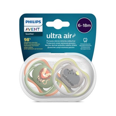 Philips Avent Ultra Air Pacifier for Babies 6-18 Months – Enhanced Comfort and Skin Protection