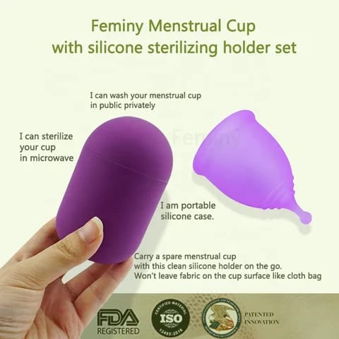 FEMINY UltraComfort Menstrual Cup - Super Soft, Flexible, and Sensitively