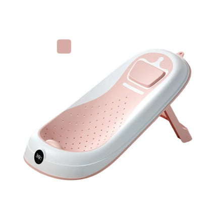 Foldable Baby Bath Tub with Temperature Display | Safe & Comfortable Baby Bathing - Fortune Store