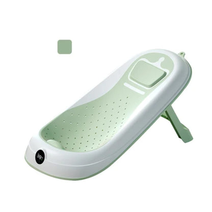 Foldable Baby Bath Tub with Temperature Display | Safe & Comfortable Baby Bathing - Fortune Store