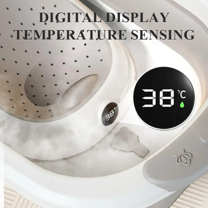Foldable Baby Bath Tub with Temperature Display | Safe & Comfortable Baby Bathing - Fortune Store